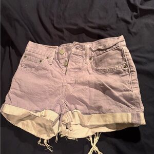 Women's Purple Levi’s 501 Shorts